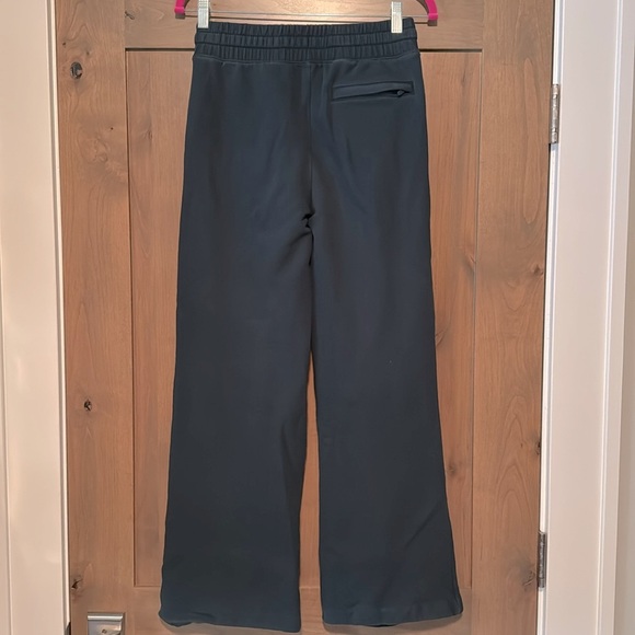 FLX Blue/Green Wide Leg High Rise Relaxed Womens S Fleece Sweat Pants Cotton - Picture 2 of 9